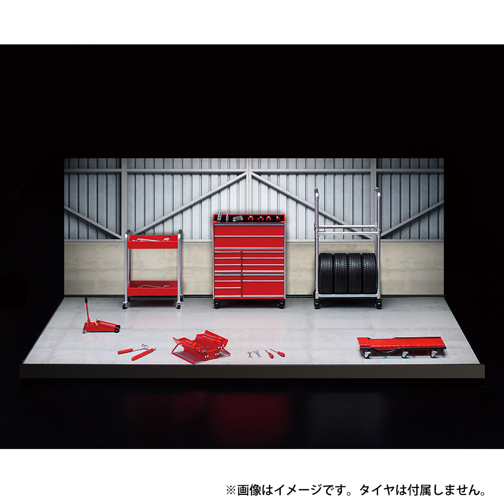 AE86GarageDisplay 1/8 車庫展示場境套裝 (紅色)